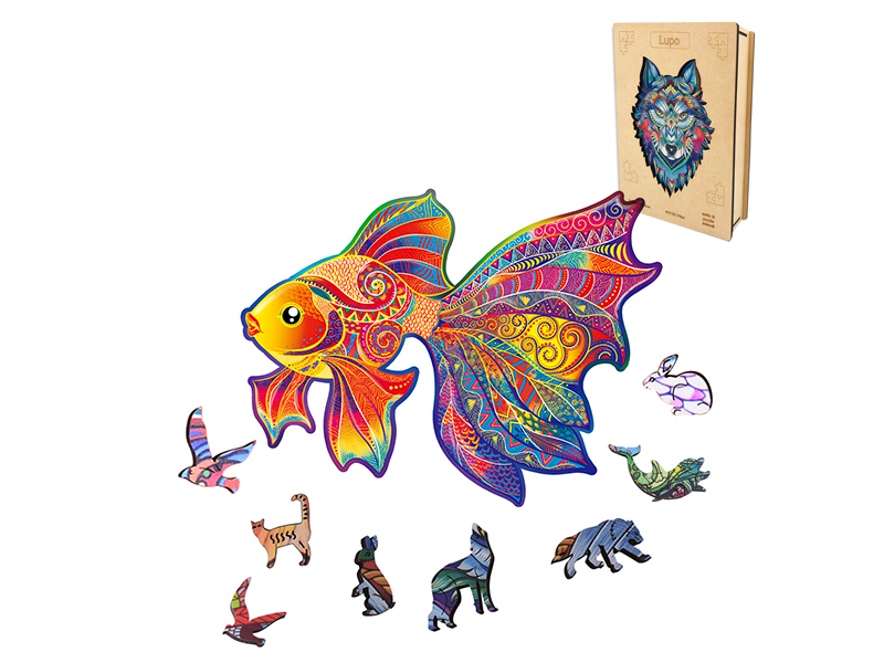 100PCS Special Shaped Wooden Puzzle Irregular Three-Dimensional Animal Puzzle