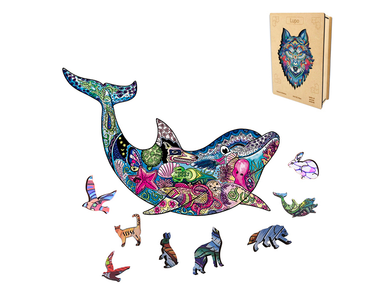 130PCS Special Shaped Wooden Puzzle Irregular Three-Dimensional Animal Puzzle