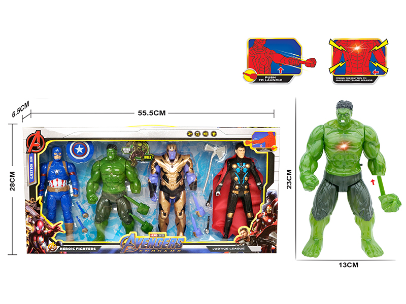 Four Avengers With Light And Voice