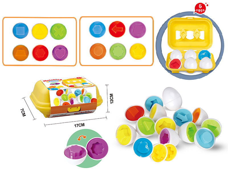 6 Shape Matching Eggs/AB Mix