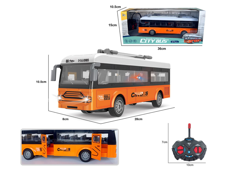 1:30 4Ch R/C Single Deck Sightseeing Bus With Lights