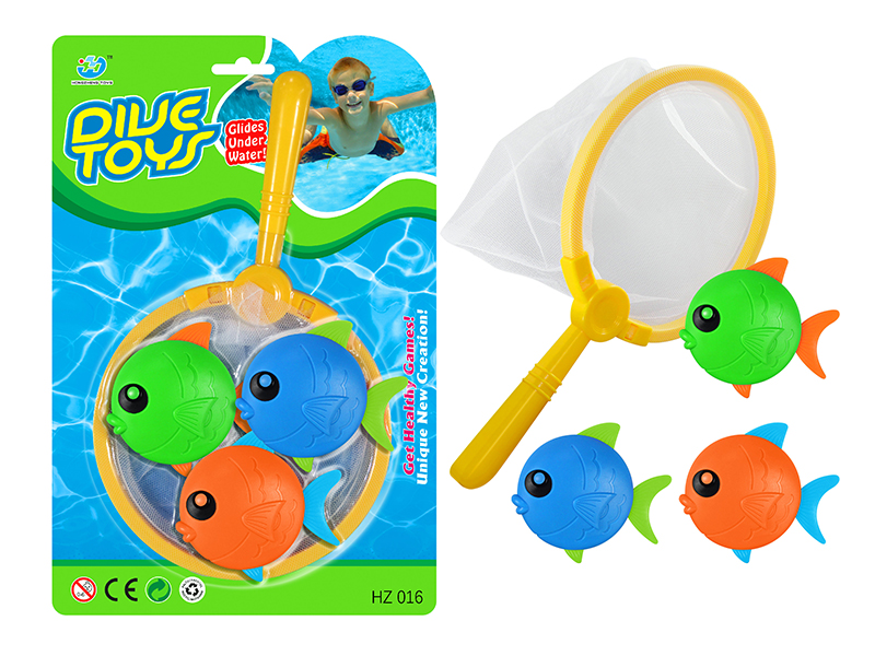 Dive Toys Scoop Net + 3 Fishs