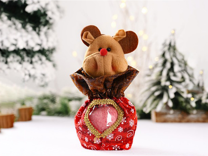 Drawstring Transparent Love Apple Bag Elk