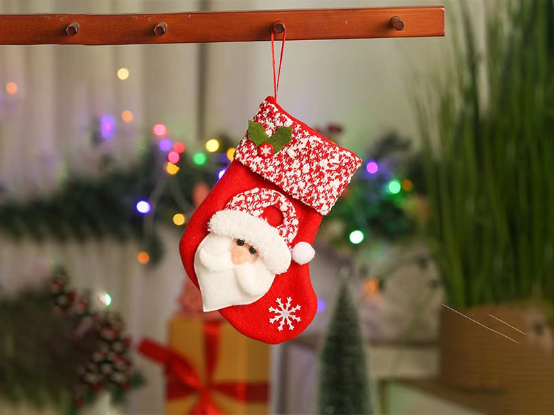 Christmas Socks (Red And White Velvet Edge)