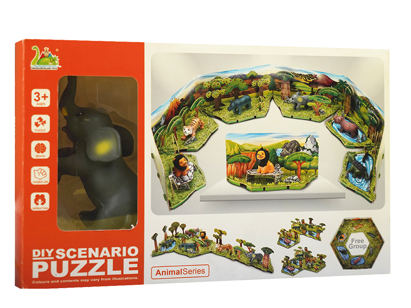 DIY 3D Scenario Puzzle - Elephant