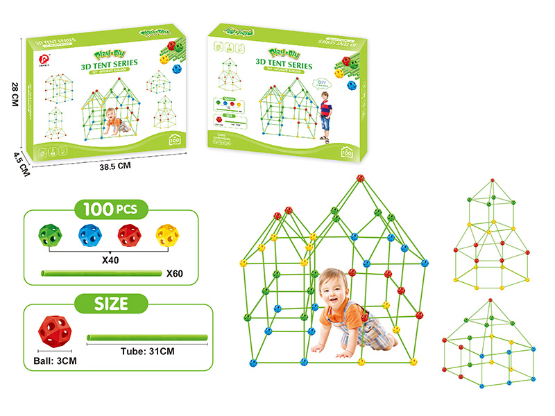 DIY 3D Tent 100pcs