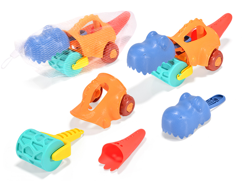4PCS DIY Dinosaur Beach Toys
