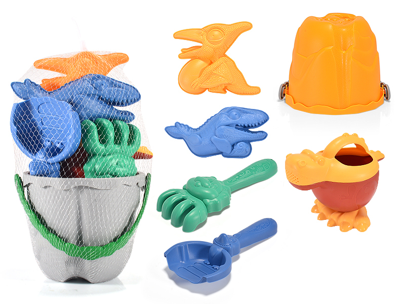 6Pcs Volcanic Bucket Combination Beach Toys