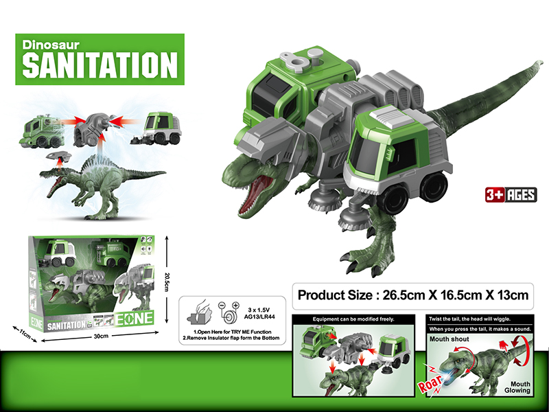 Tyrannosaurus Rex Sanitation Team Sprinkler Sweeper Assembly And Disassembly Model