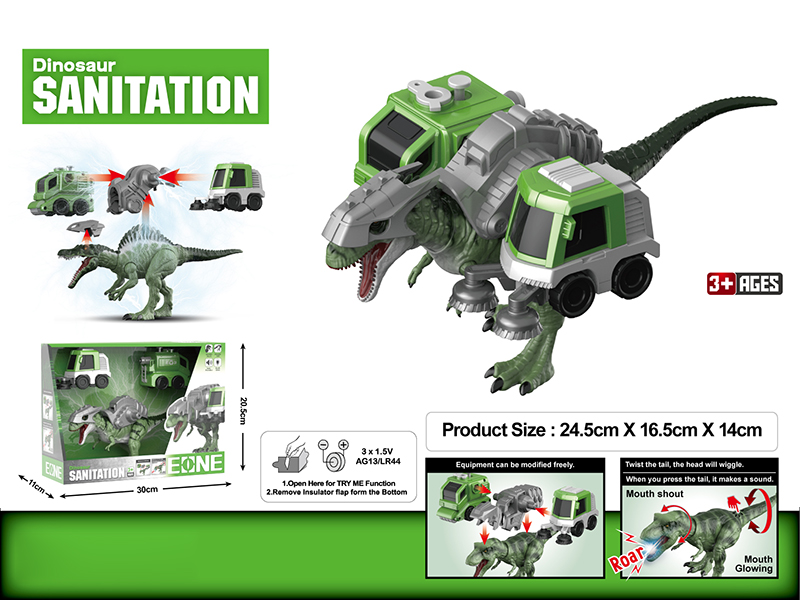 Giganotosaurus Sanitation Team Sprinkler Sweeper Assembly And Disassembly Model