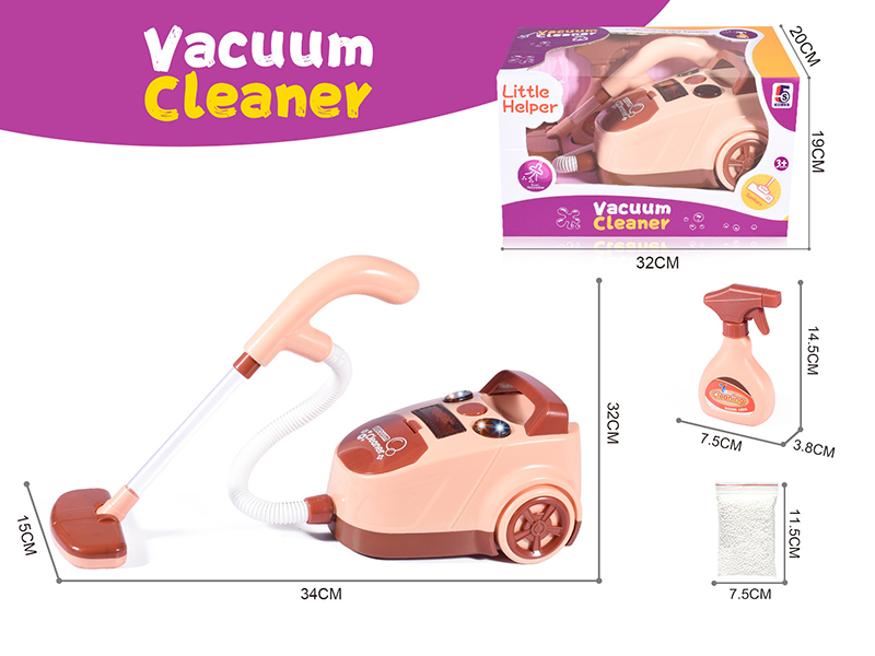 Brown B/O Vacuum Cleaner With Light