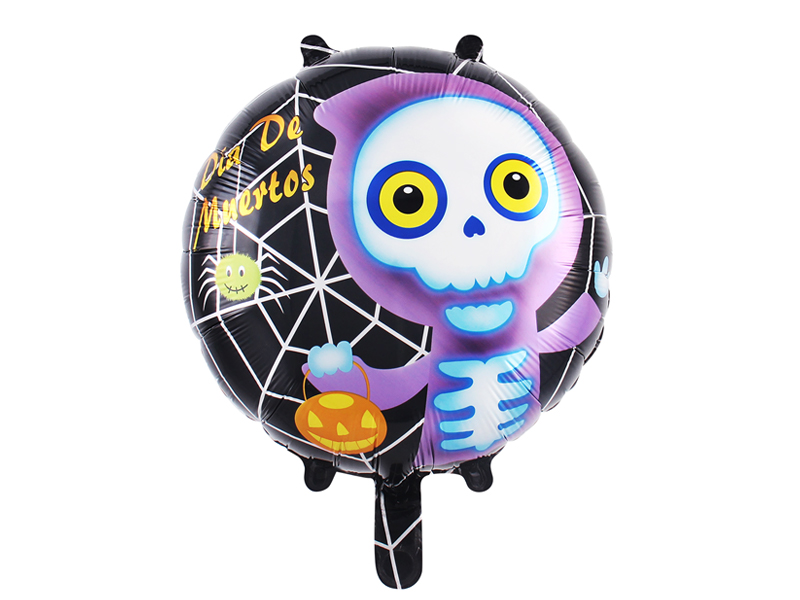 50Pcs Aluminum Chuangmei 18 Inch Round Skull Balloon