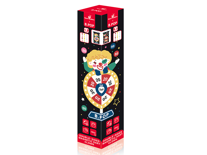Double Sided Magnetic Dartboard - Clown