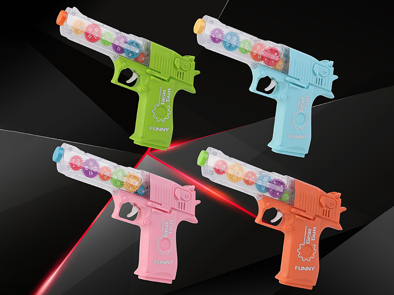 Transparent Gear Gun With Sound  And Light