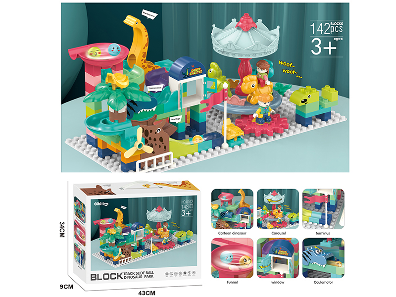 Track Slide Ball Dinosaur Park Buliding Blocks 142pcs