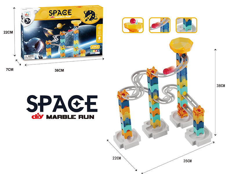 DIY Space Rolling Ball Track Building Blocks (47PCS)