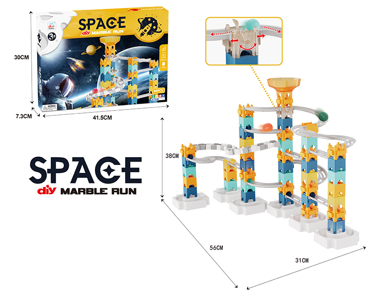DIY Space Rolling Ball Track Building Blocks (85PCS)