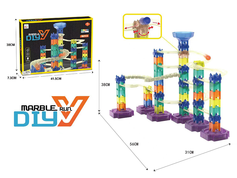 DIY Space Rolling Ball Track Building Blocks (85PCS)