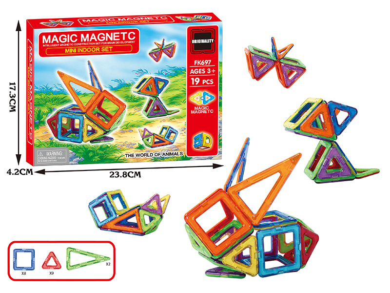 19Pcs Variable Magnetic Chip Building Block