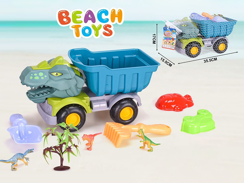 Beach Dinosaur Car