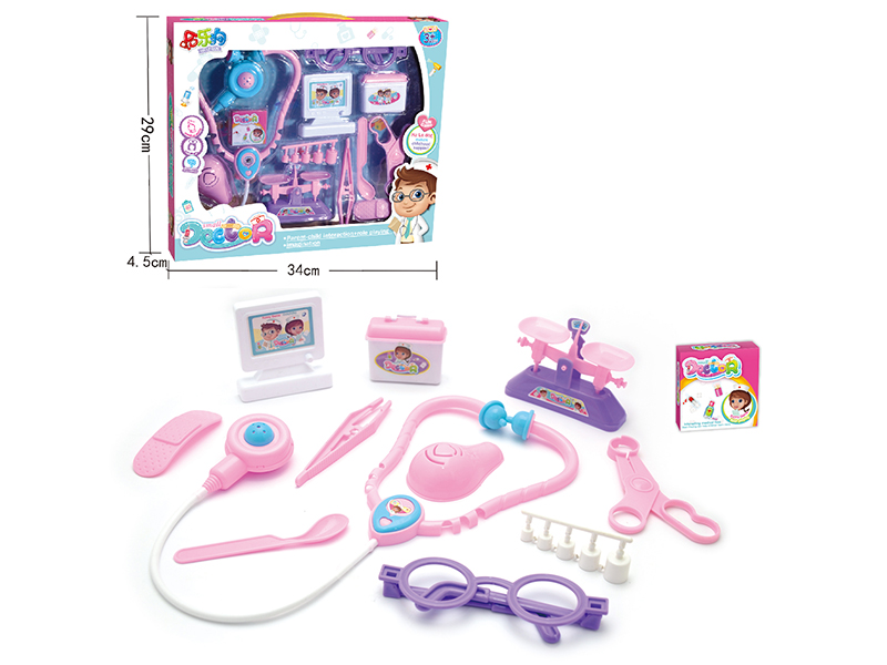 Pink Children's Doctor Set 11pcs