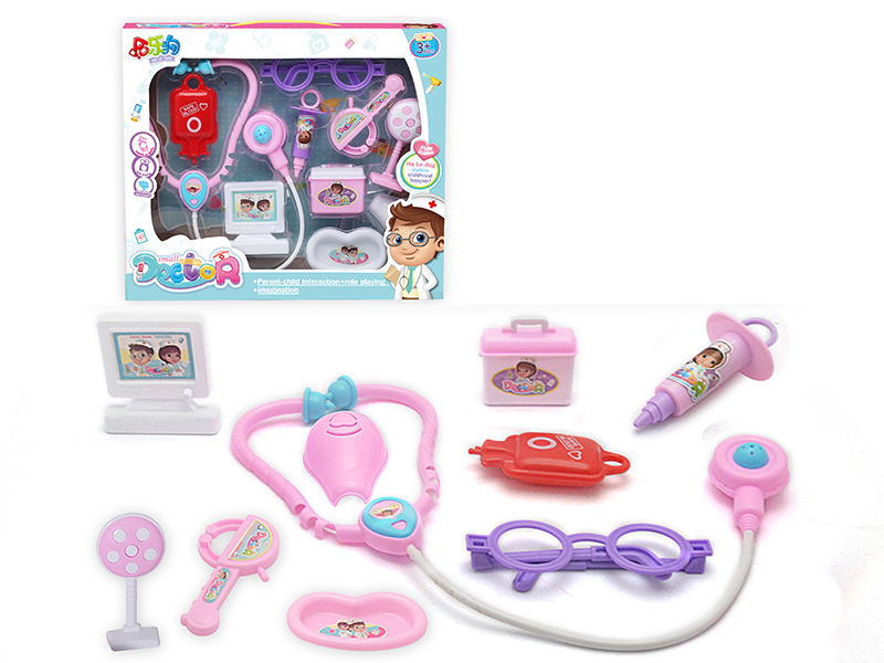 Pink Children's Doctor Set 10pcs