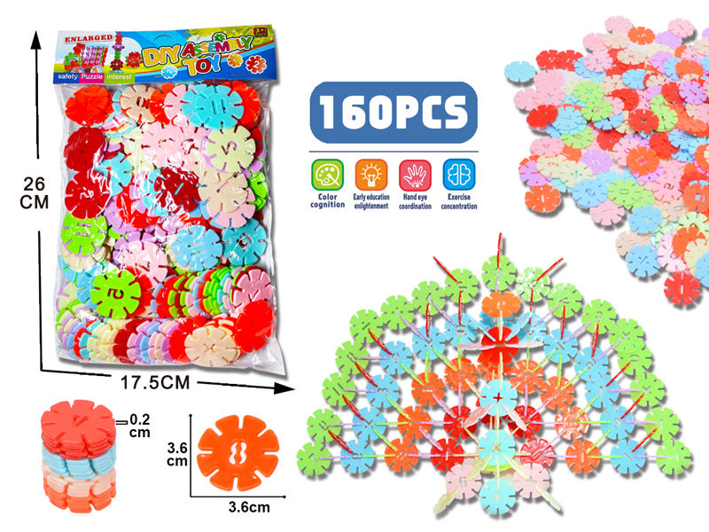 160PCS Large 3.6Cm Snowflake Flakes