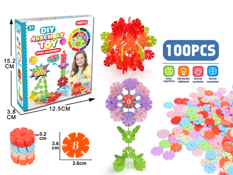 100PCS Large 3.6Cm Snowflake Flakes