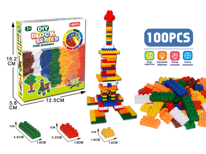 100PCS Splicing Building Blocks