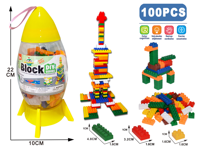 100PCS Splicing Building Blocks