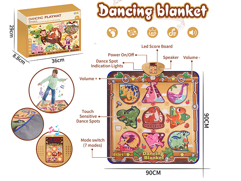 Dinosaur Dancing Play Mat