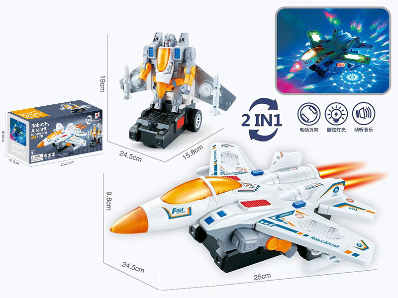 B/O Go And Bump Robot Aircraft Deformation Toy