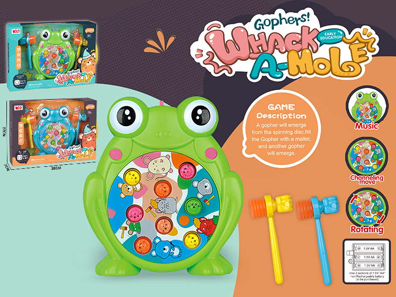 Frog Whac-A-Mole(Rotating,Light,Music)