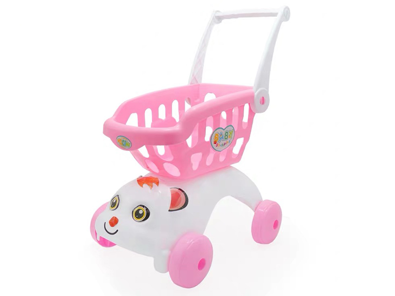 Pink Dog Shopping Cart