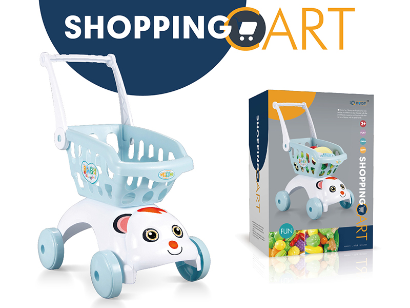 Blue Dog Shopping Cart