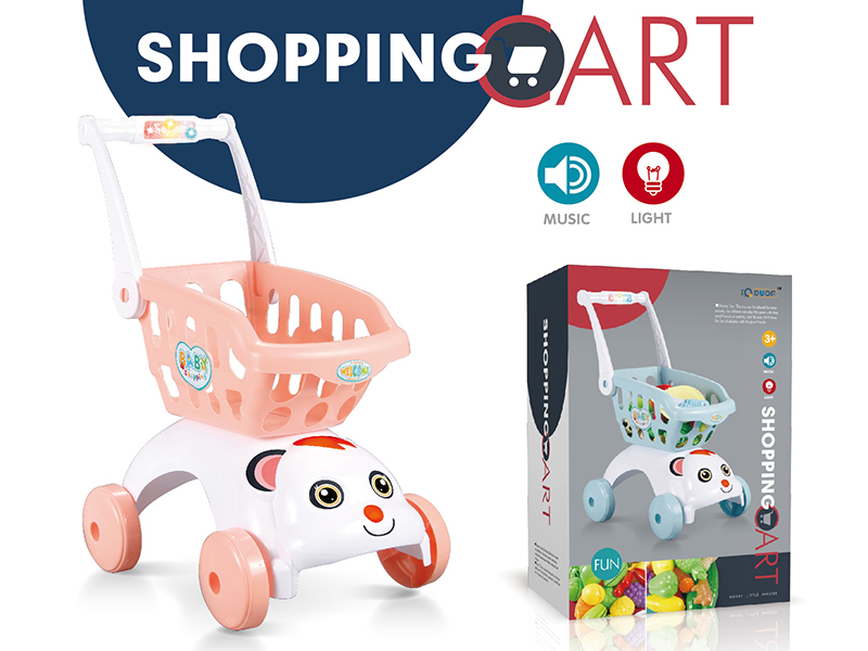 Orange Shopping Cart With Light And Sond