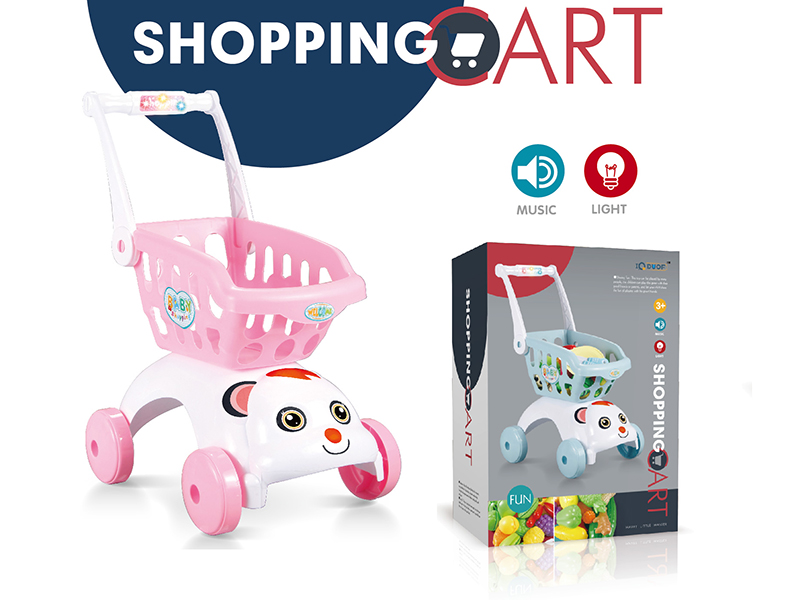 Pink Shopping Cart With Light And Sond