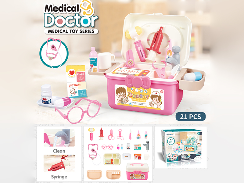 Doctor Set With Acousto-Optic Stethoscope 21PCS