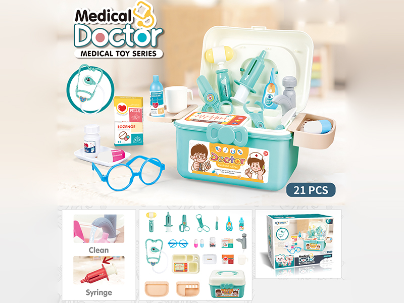 Doctor Set With Acousto-Optic Stethoscope 21PCS