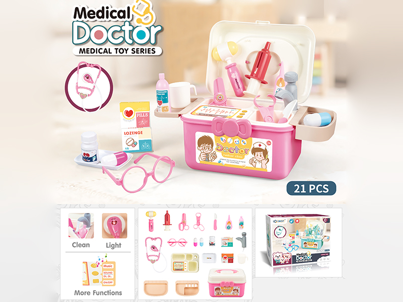 Doctor Set With Acousto-Optic Stethoscope 21PCS