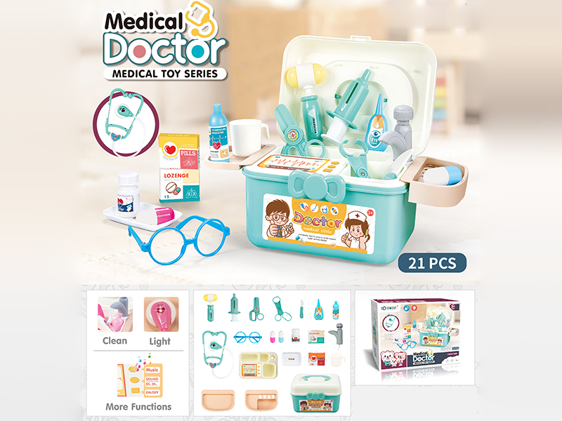 Doctor Set With Acousto-Optic Stethoscope 21PCS