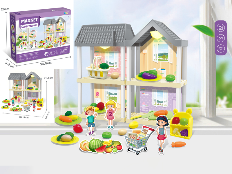 76PCS DIY Villa Fruit Shop