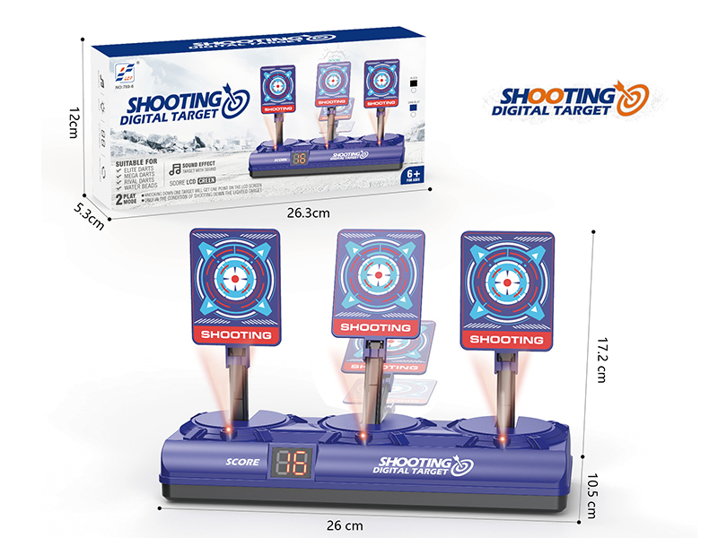 Electronic Scoring Shooting Target(Blue, Black)