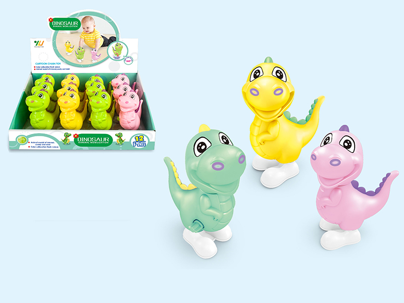 Wind Up Jumping Dinosaur 12pcs