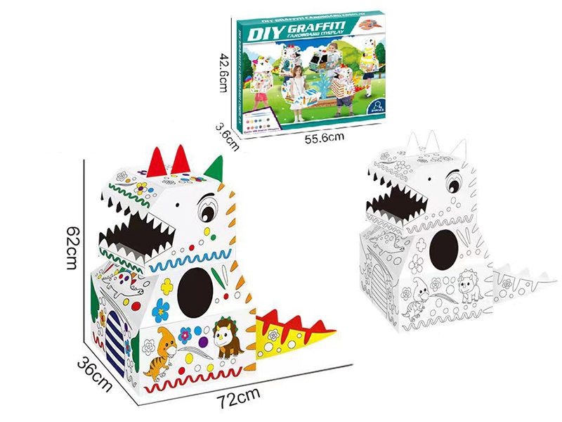 DIY Graffiti Wearable Paper Dinosaur
