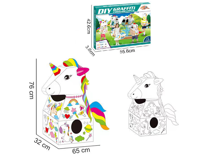 DIY Graffiti Wearable Paper Unicorn