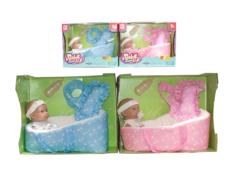 9.5 Inch Full-Length Baby Doll With Basket