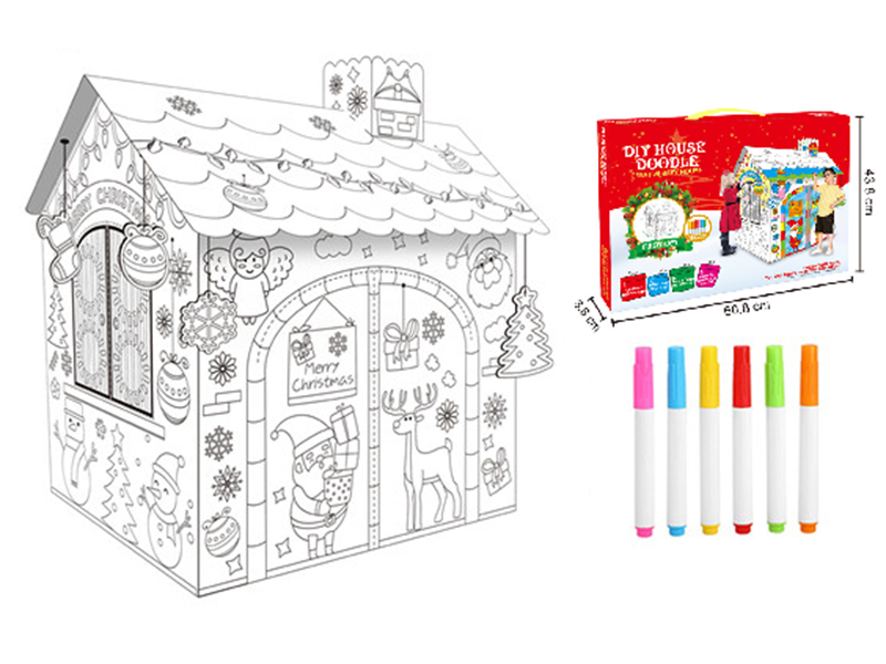 DIY Graffiti Christmas Baby House