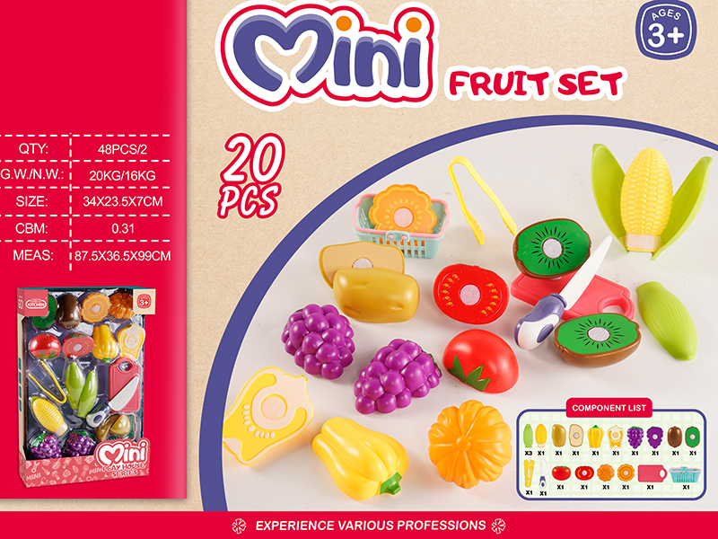 Mini Cutting Fruits And Vegetable Set 20pcs