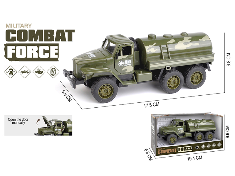 Simulation Pull Back Camouflage Small Truck Three Door Toy Car